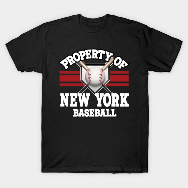 Proud Name New York Graphic Property Vintage Baseball T-Shirt by QuickMart